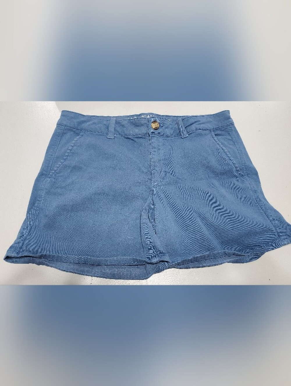 American Eagle Ladies Blue Cotton Shorts - Classic Casual Size 12
